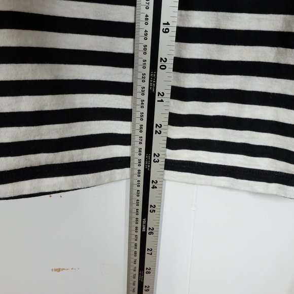 Fox Racing Tank Top Womens Medium White Black Striped Lightweight Summer Crew - Picture 6 of 9